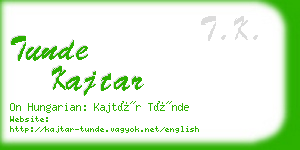 tunde kajtar business card